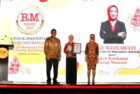 Direktur Utama Pertamina Nicke Widyawati berhasil meraih penghargaan sebagai Tokoh Ketahanan Energi Nasional dalam ajang Rakyat Merdeka Award 2022 Untuk Indonesia Pulih dan Bangkit. Kegiatan ini berlangsung di Bali Room Hotel Indonesia Kempinski, Rabu (28/09/2022).