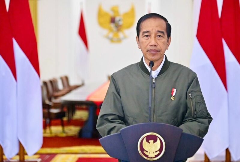 Presiden RI Joko Widodo saat memberi keterangan pers di Istana Bogor