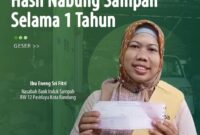 Seorang  warga Eneng Sri Fitri. Berkat kebiasaannya melaksanakan Kang Pisman, Eneng kini memiliki tabungan di Bank Sampah Induk RW 12 Pasirlayu. Bahkan ia bisa menarik tabungannya hingga Rp4 juta.