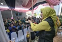 Ketua Penggerak PKK Jawa Barat Atalia Praratya hadir di Hari Pertama pemberian Sub PIN Polio di Kabupaten Purwakarta, Senin (03/04).