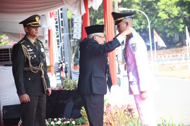 Upacara Pelantikan Pamong Praja Muda IPDN oleh Wakil Presiden Republik Indonesia, bertempat di Kampus IPDN Jatinangor, Sumedang, Kamis, 1 Agustus 2024.